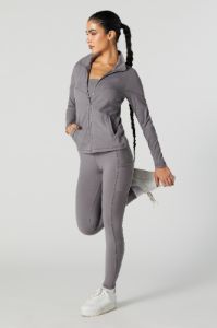 Active Mock Neck Zip-Up Hoodie sold by Urban Planet