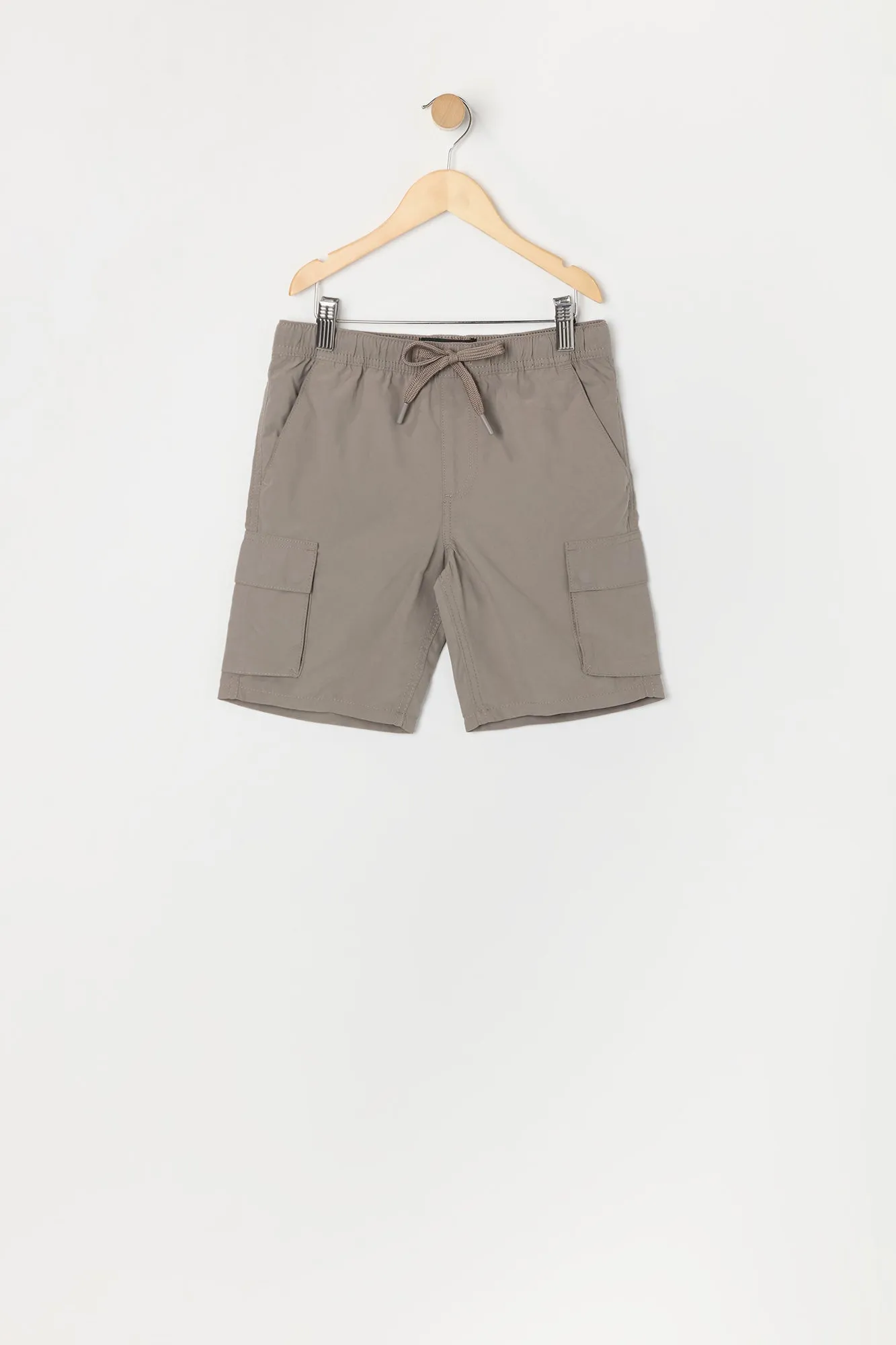 Boys Solid Drawstring Cargo Short sold by Urban Planet