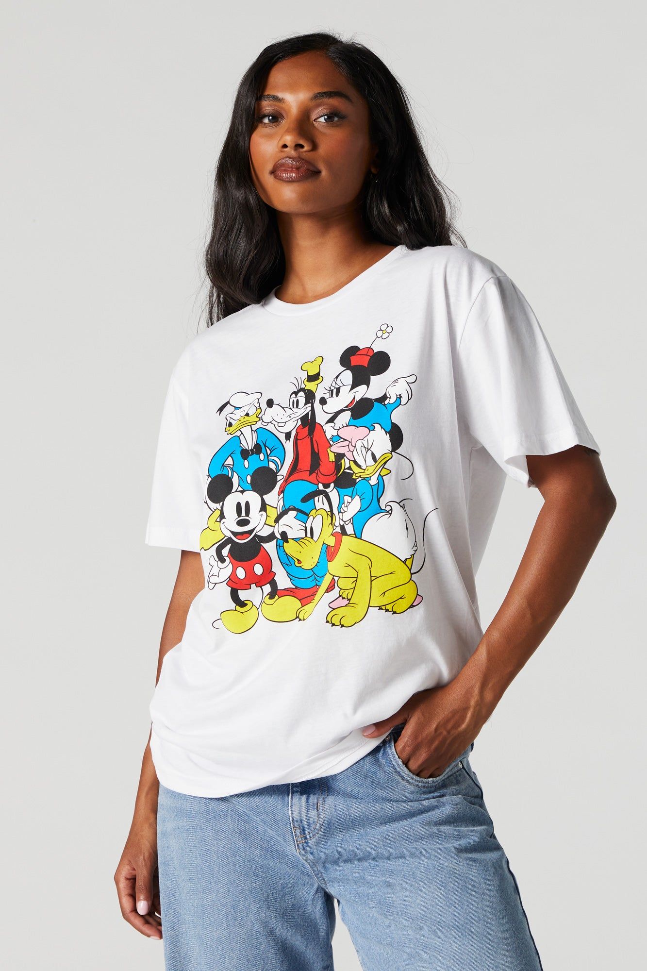 Mickey and Friends Graphic Boyfriend T-Shirt sold by Urban Planet