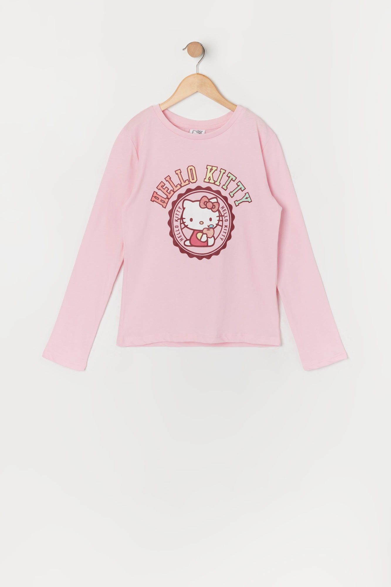 Girls Pink Hello Kitty Graphic Long Sleeve Top sold by Urban Planet