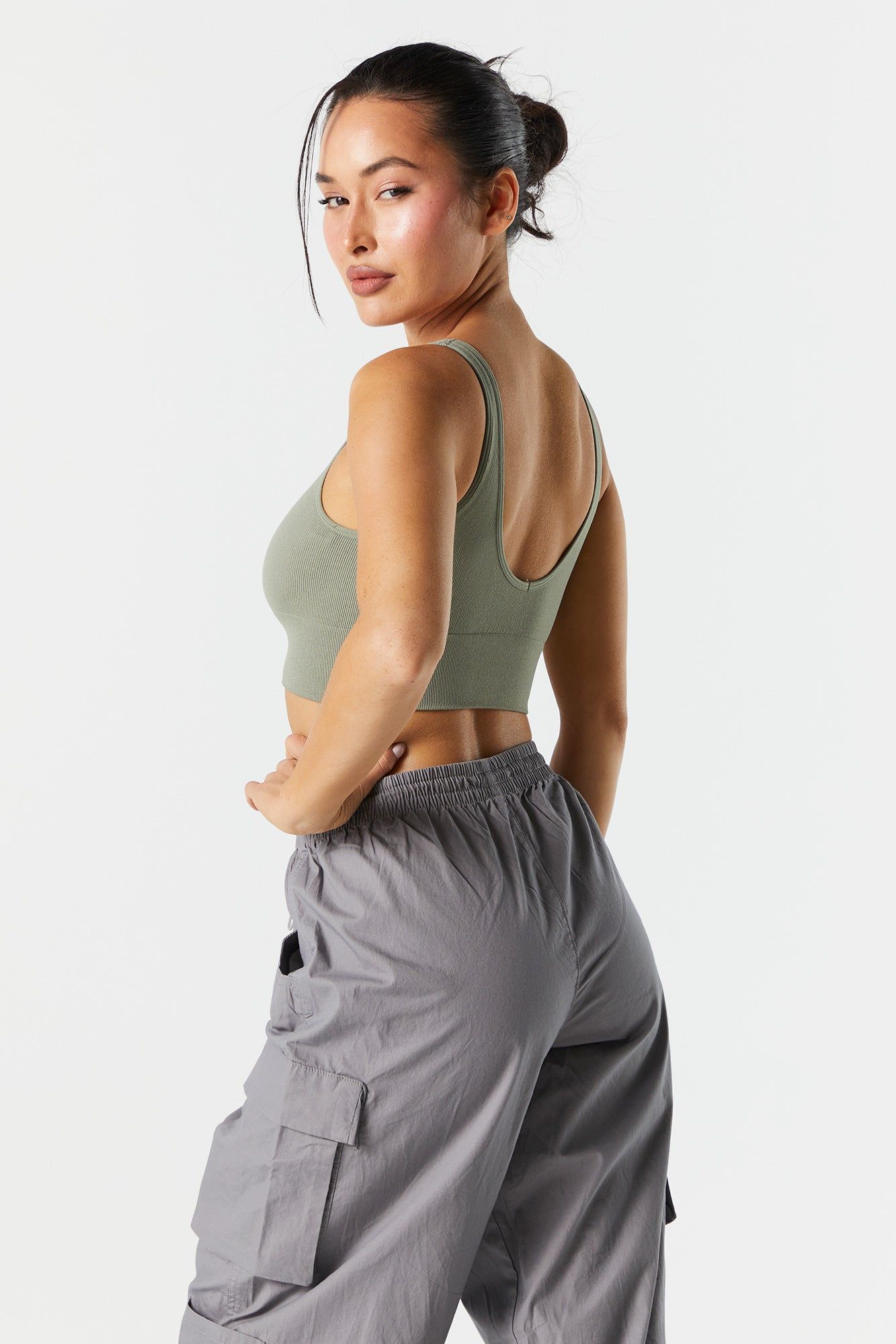 Ribbed Seamless Sports Bra sold by Urban Planet product image thumbnail 5