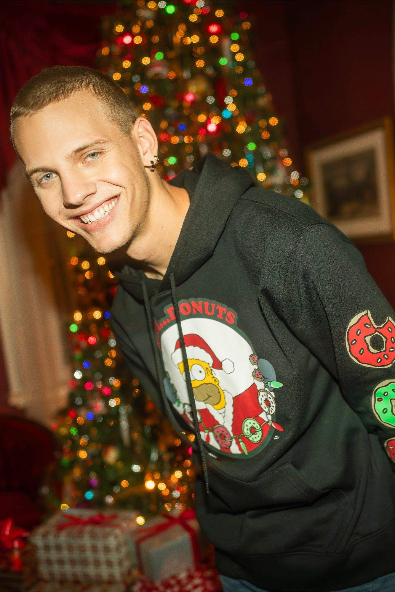 The Simpsons Xmas Graphic Fleece Hoodie sold by Urban Planet