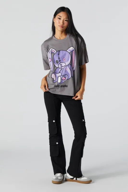 Felt Cute Graphic T-Shirt sold by Urban Planet