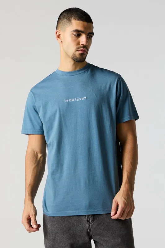 Whatever Embroidered T-Shirt sold by Urban Planet