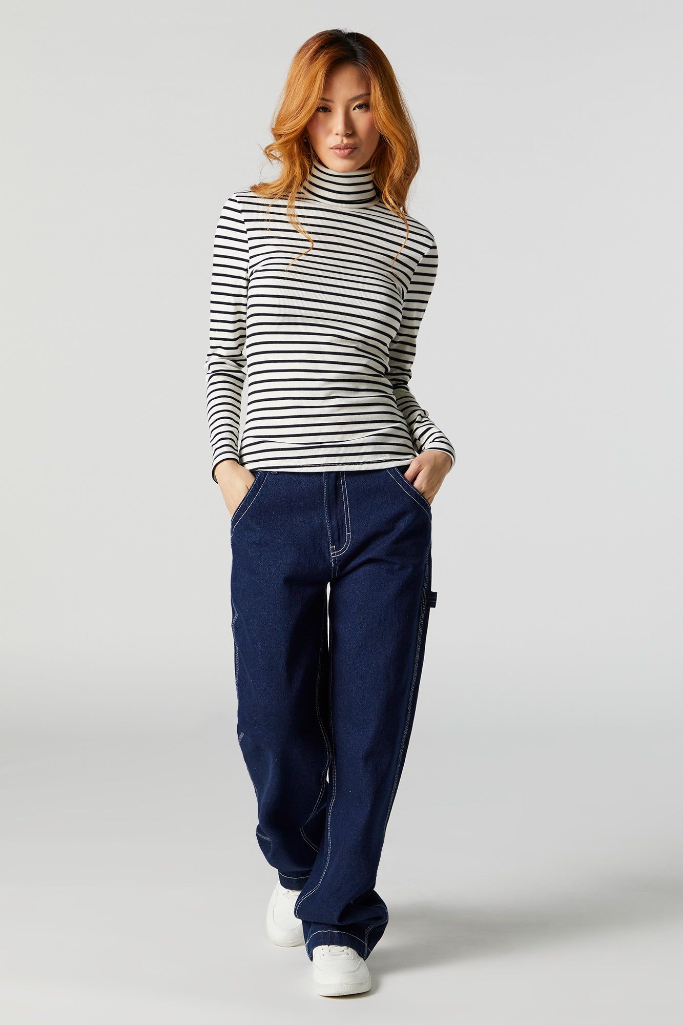 Col roulé côtelé rayé à manches longues sold by Urban Planet product image thumbnail 3