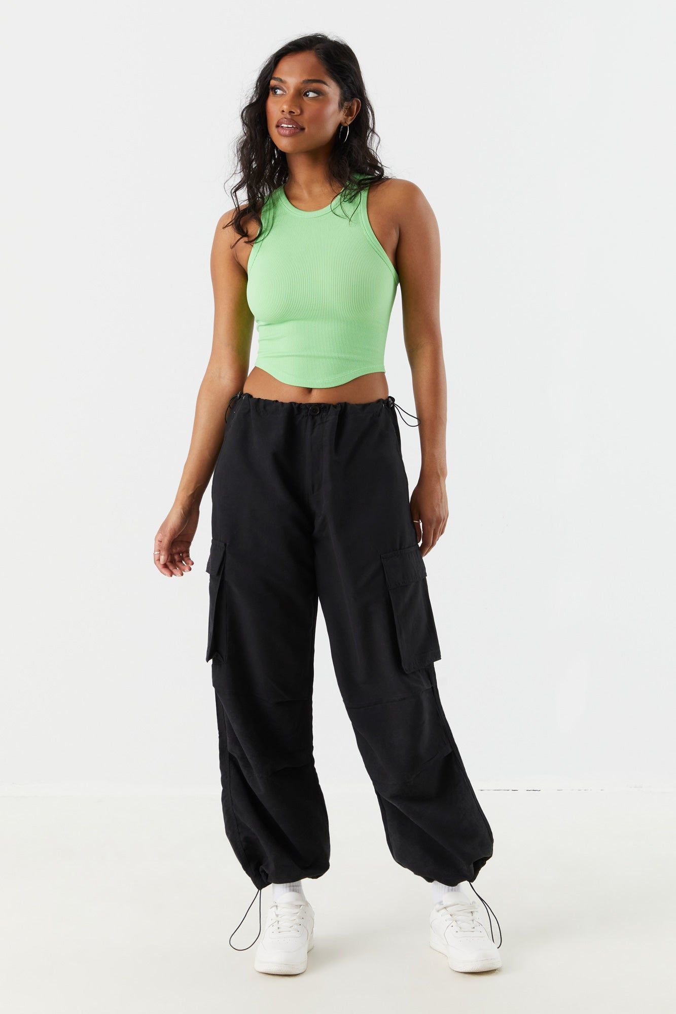 Débardeur côtelé sans couture avec ourlet arrondi sold by Urban Planet product image thumbnail 6