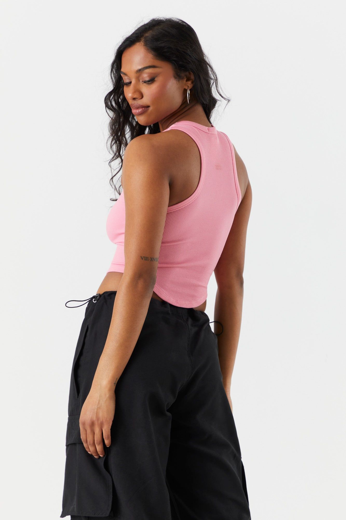 Débardeur côtelé sans couture avec ourlet arrondi sold by Urban Planet product image thumbnail 2