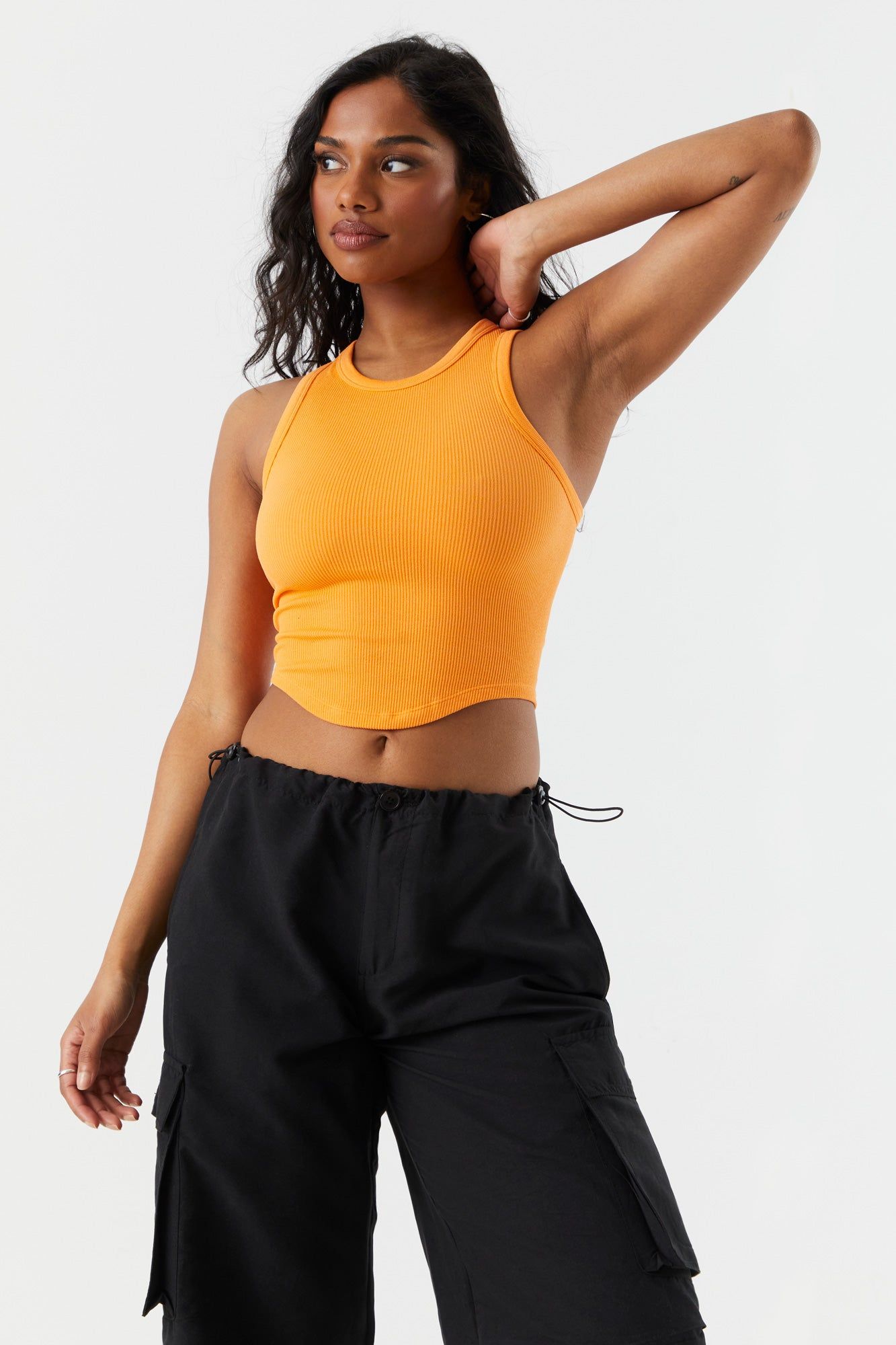 Débardeur côtelé sans couture avec ourlet arrondi sold by Urban Planet product image thumbnail 13