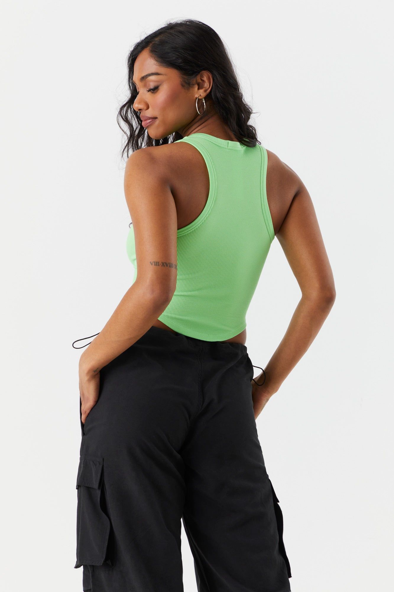 Débardeur côtelé sans couture avec ourlet arrondi sold by Urban Planet product image thumbnail 5