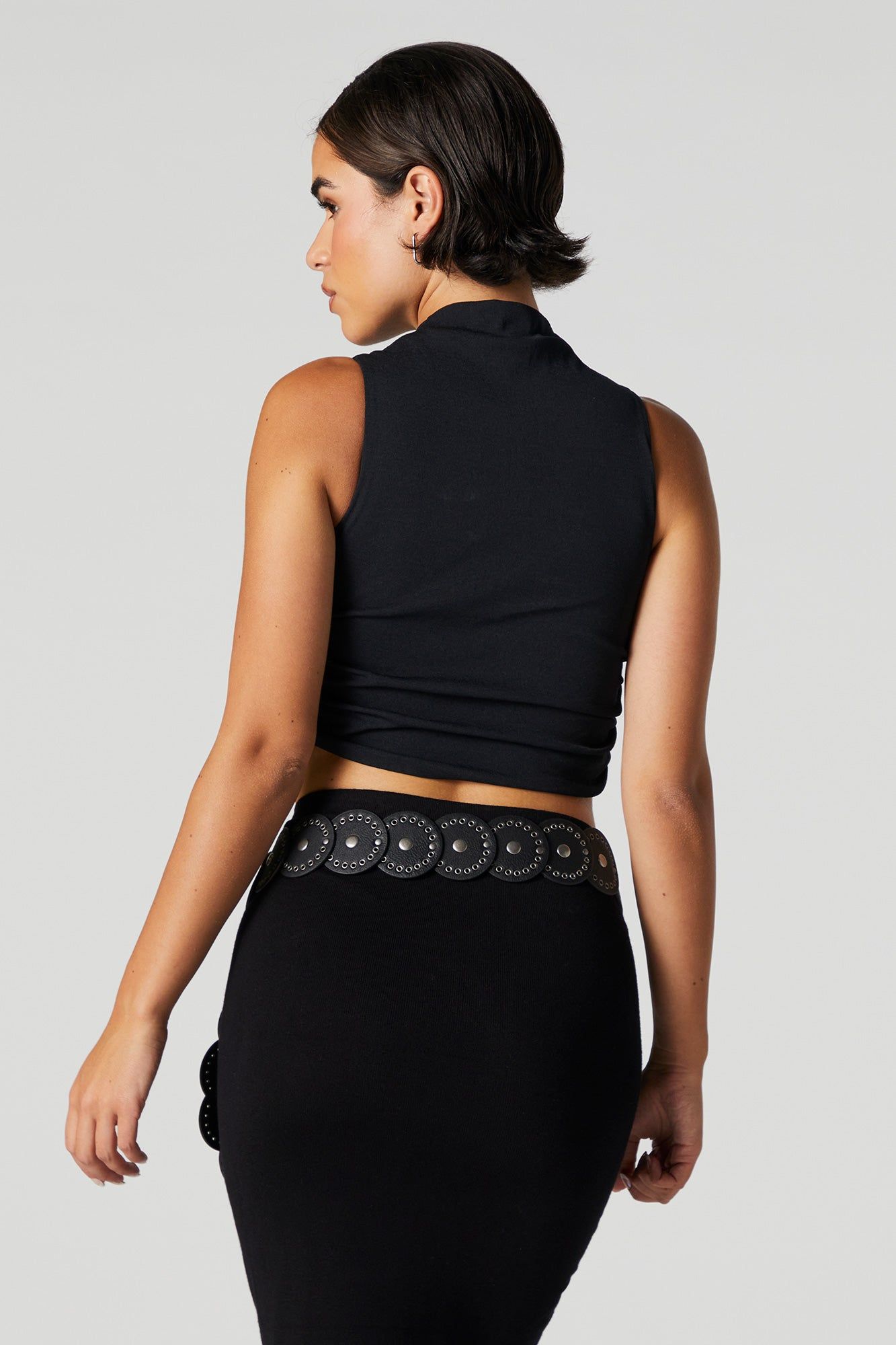 Ruched Mock Neck Crop Top sold by Urban Planet product image thumbnail 5