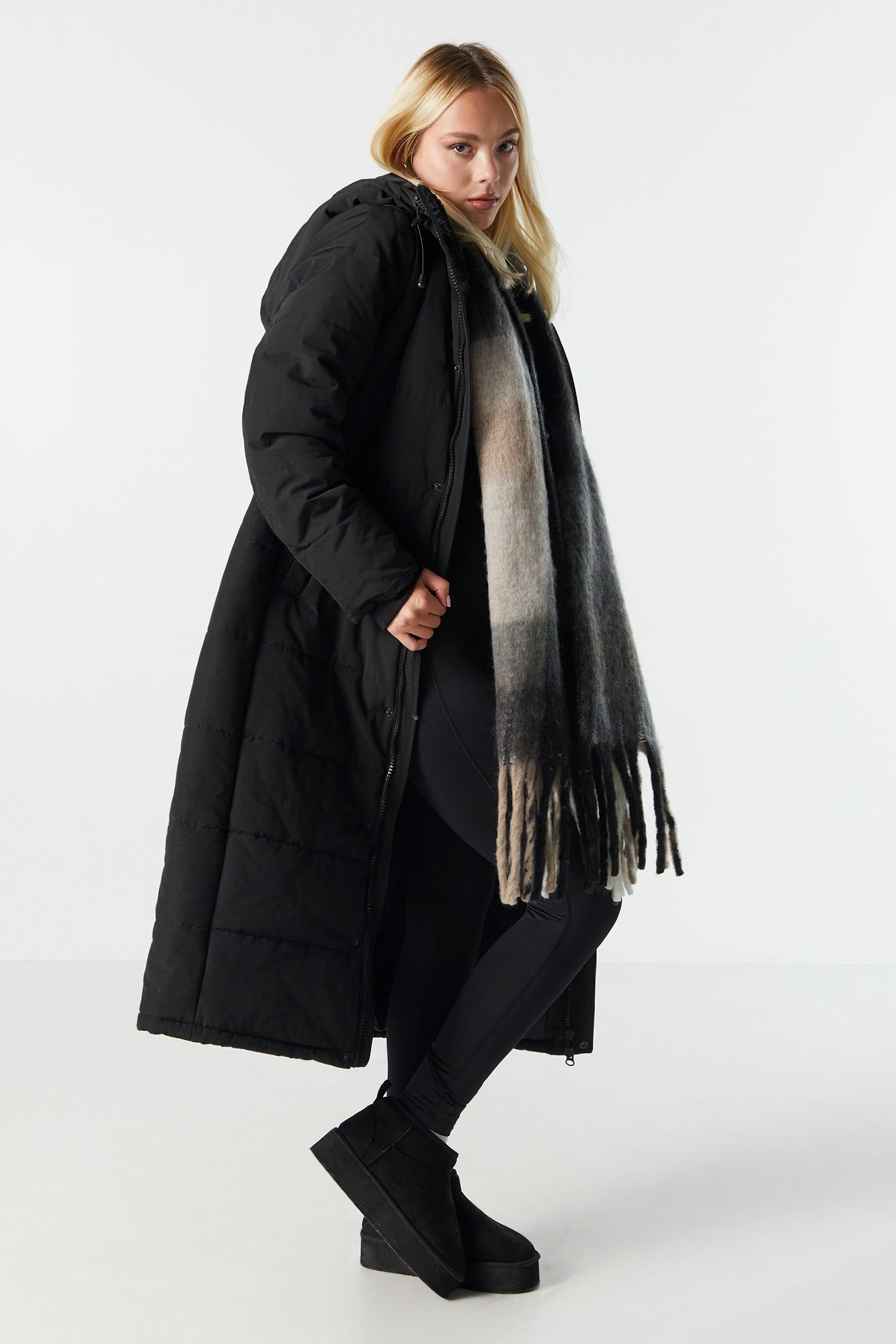 Longline Puffer Jacket sold by Urban Planet product image thumbnail 4