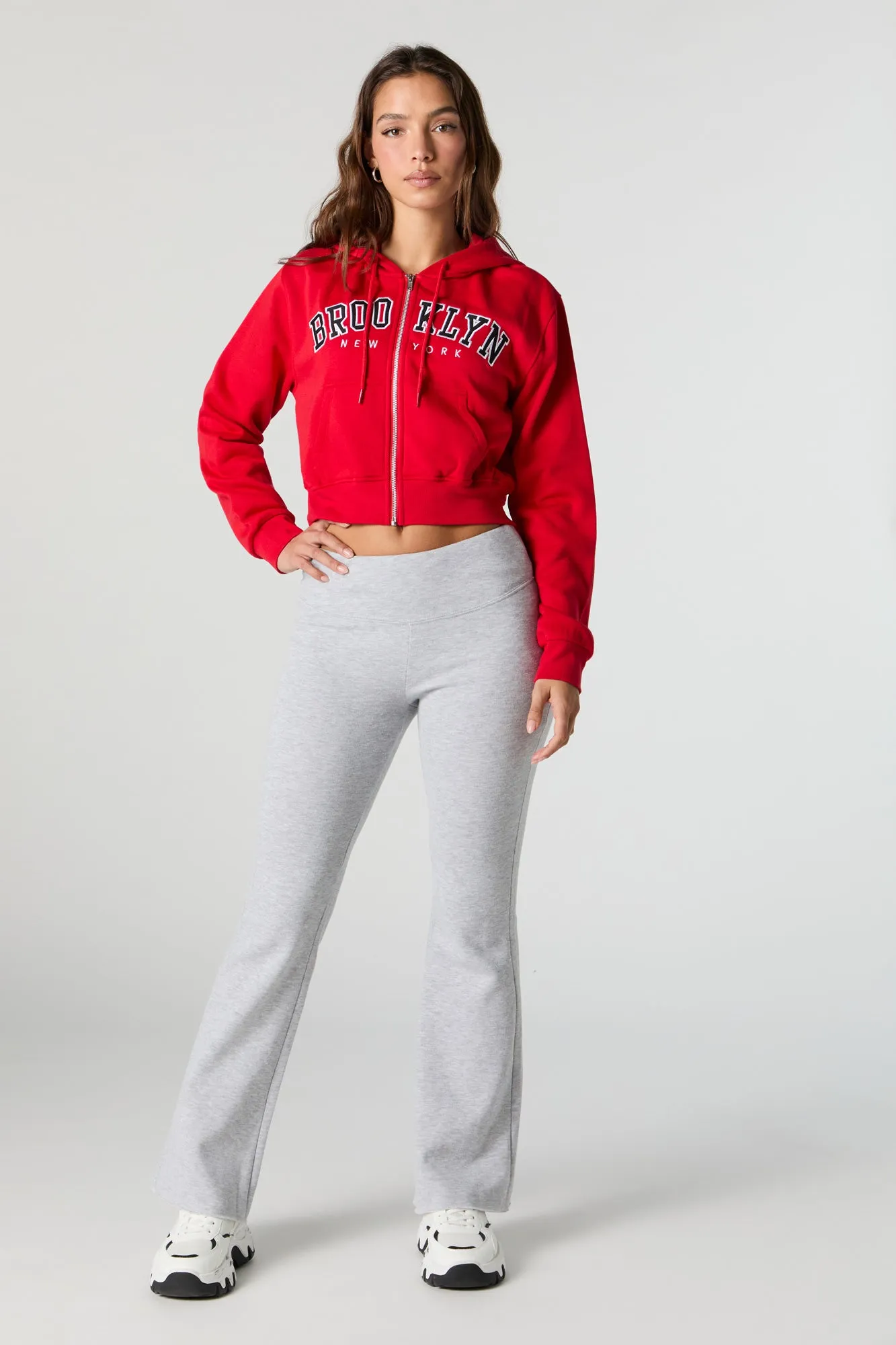 Destination Embroidered Zip-Up Cropped Hoodie sold by Urban Planet product image thumbnail 4
