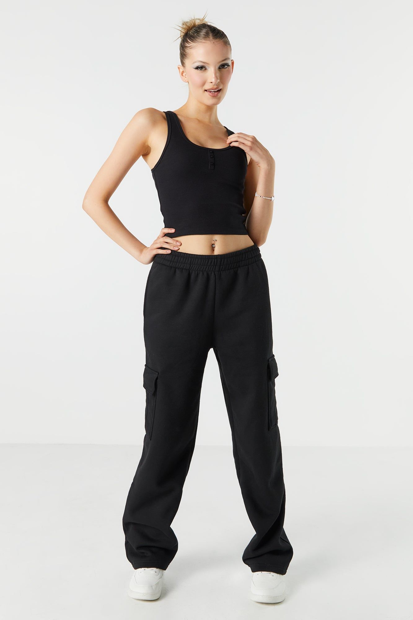 Ribbed Henley Tank sold by Urban Planet product image thumbnail 6