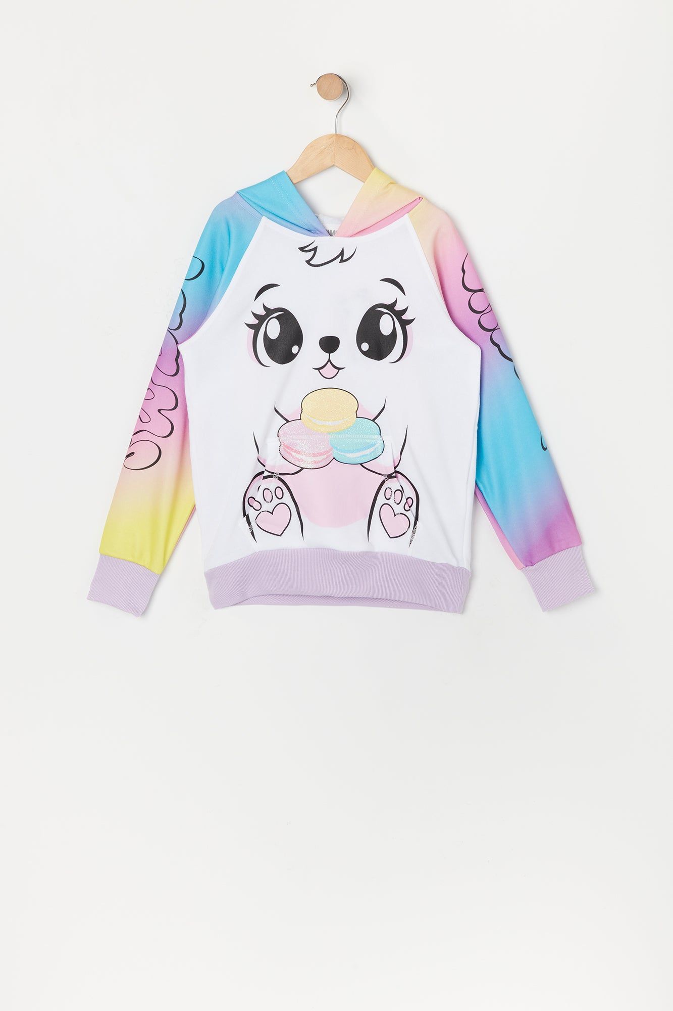 Girls Rainbow Bunny Character Hoodie sold by Urban Planet product image thumbnail 2