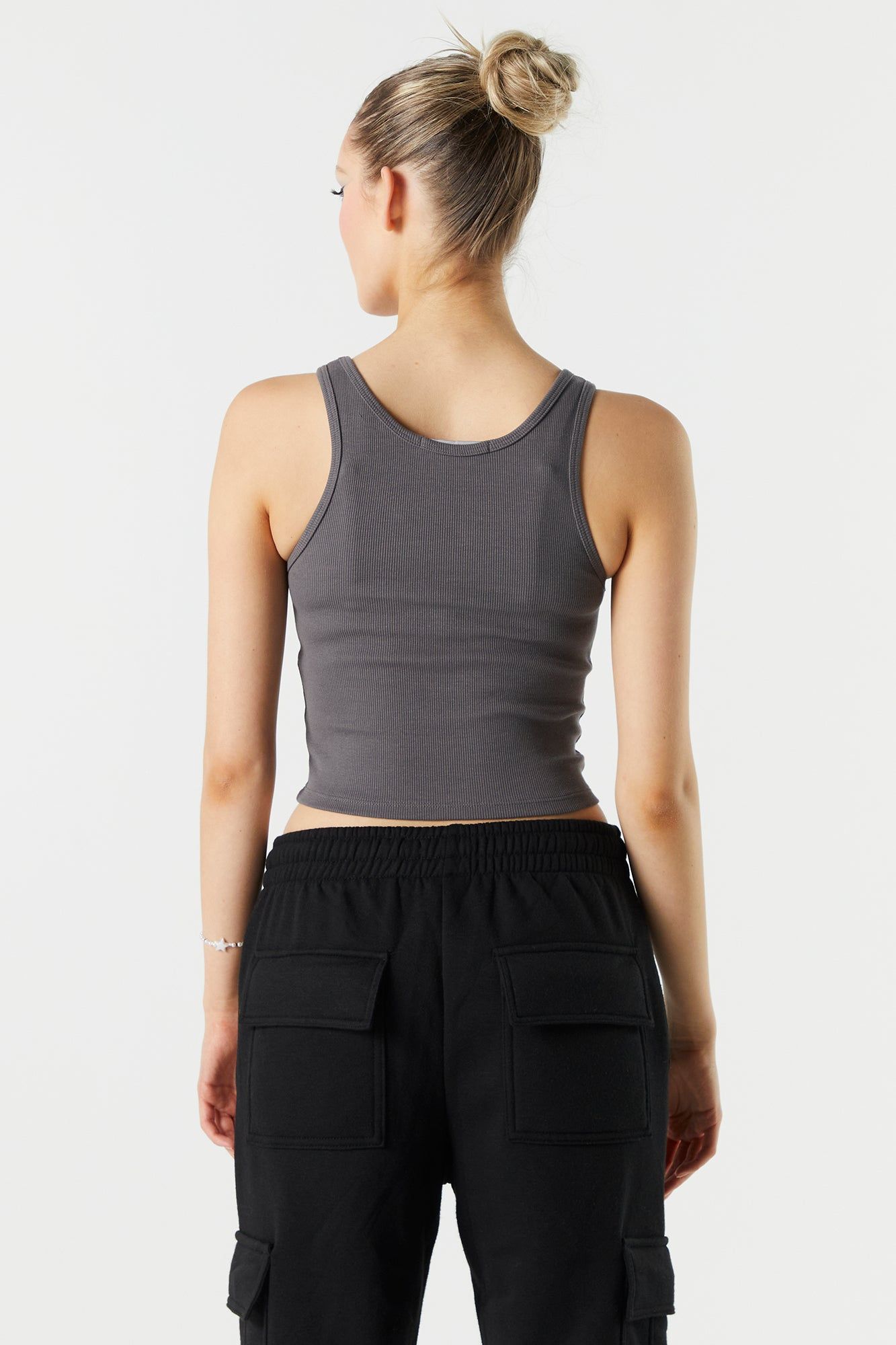 Ribbed Henley Tank sold by Urban Planet product image thumbnail 2