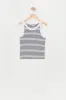 Girls Striped Ribbed High Neck Tank sold by Urban Planet