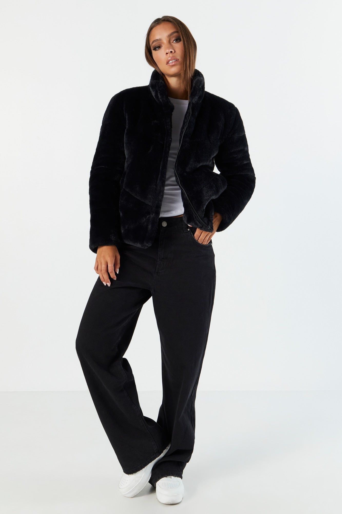 Plush Zip-Up Jacket sold by Urban Planet product image thumbnail 3