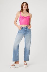 Camisole bustier courte à imprimé Papillon sold by Urban Planet