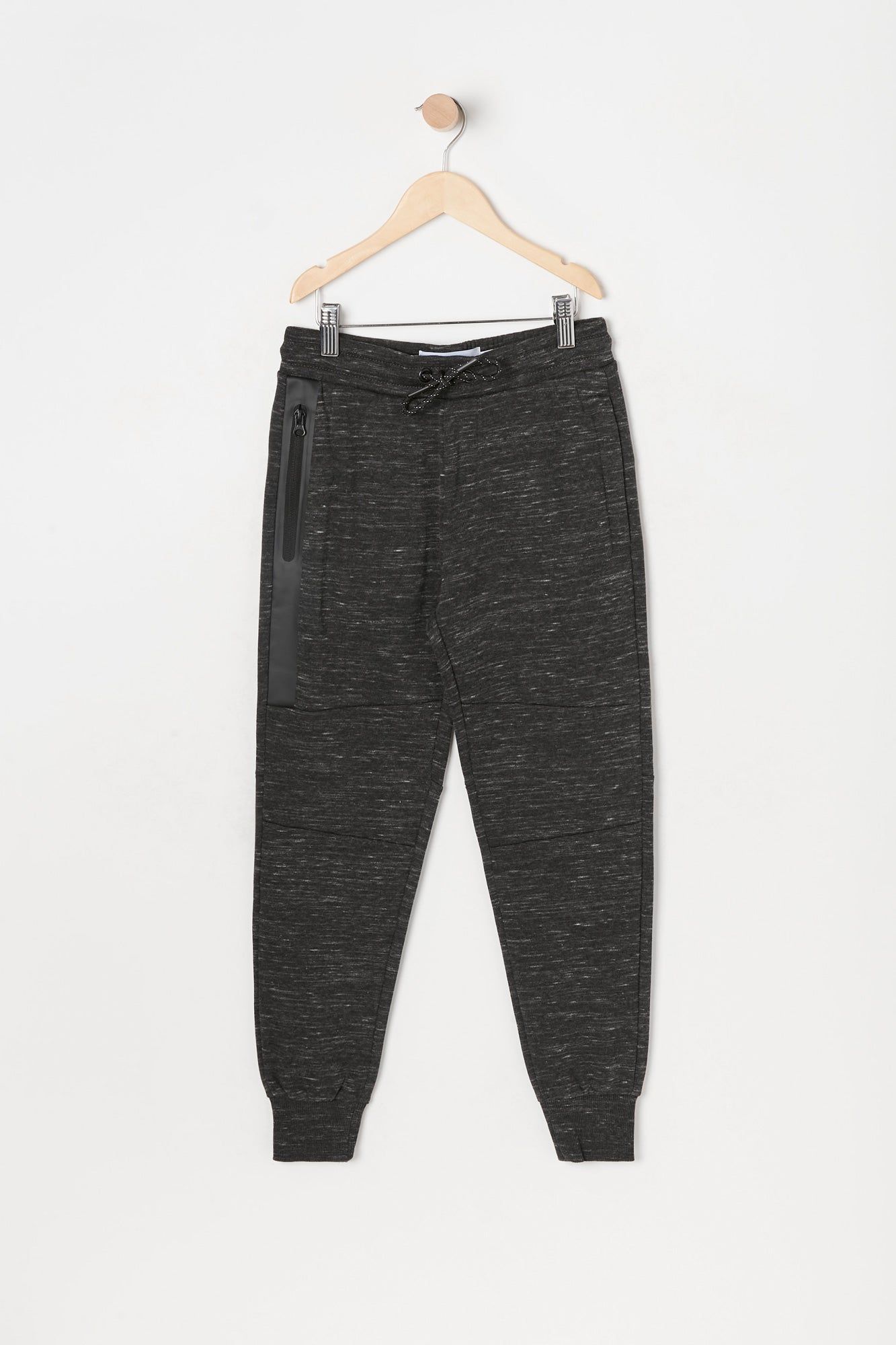 Boys Rubber Zip Pocket Fleece Jogger sold by Urban Planet product image thumbnail 3