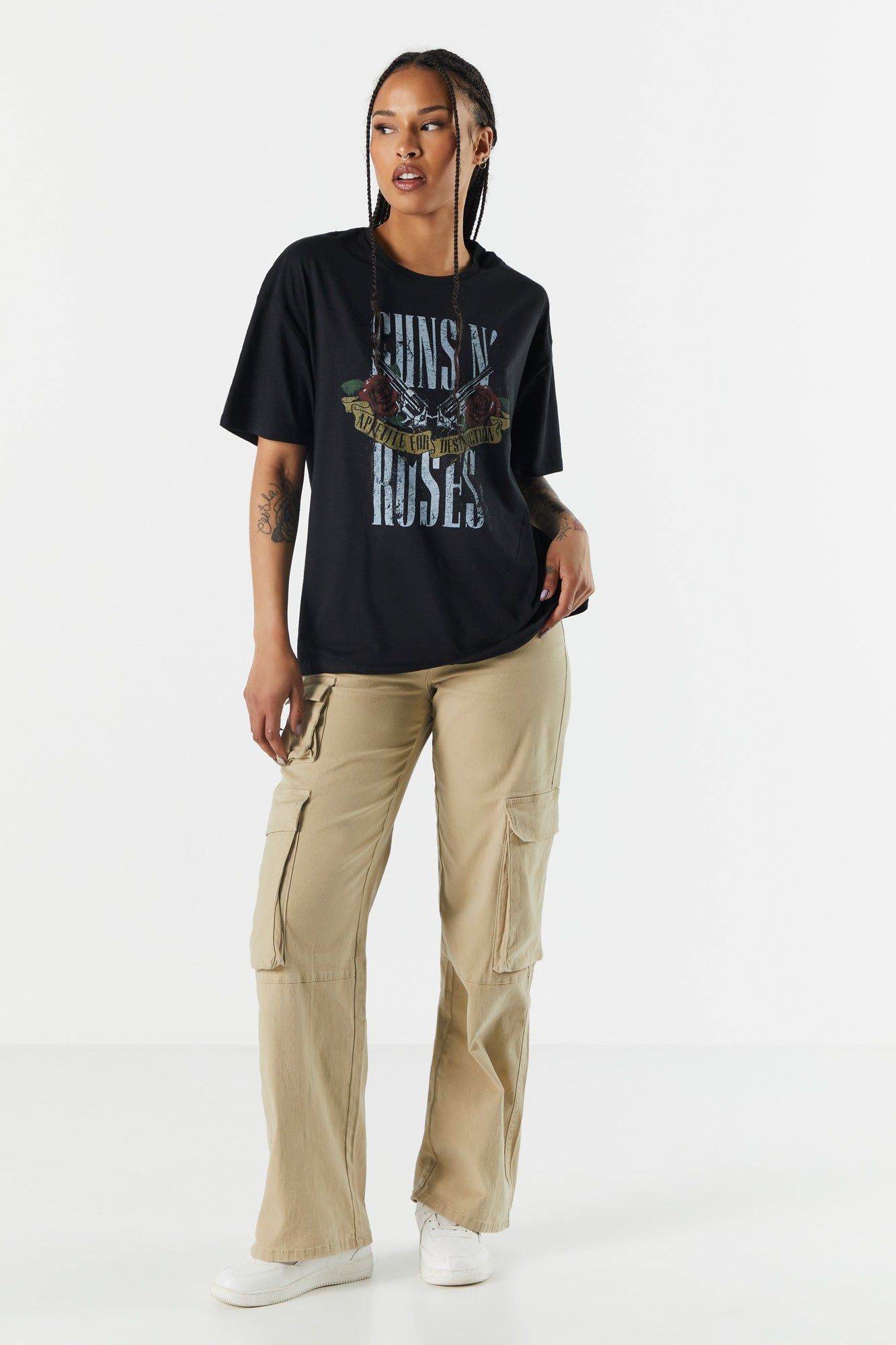 T-shirt de coupe garçonne à imprimé Guns N Roses sold by Urban Planet product image thumbnail 3