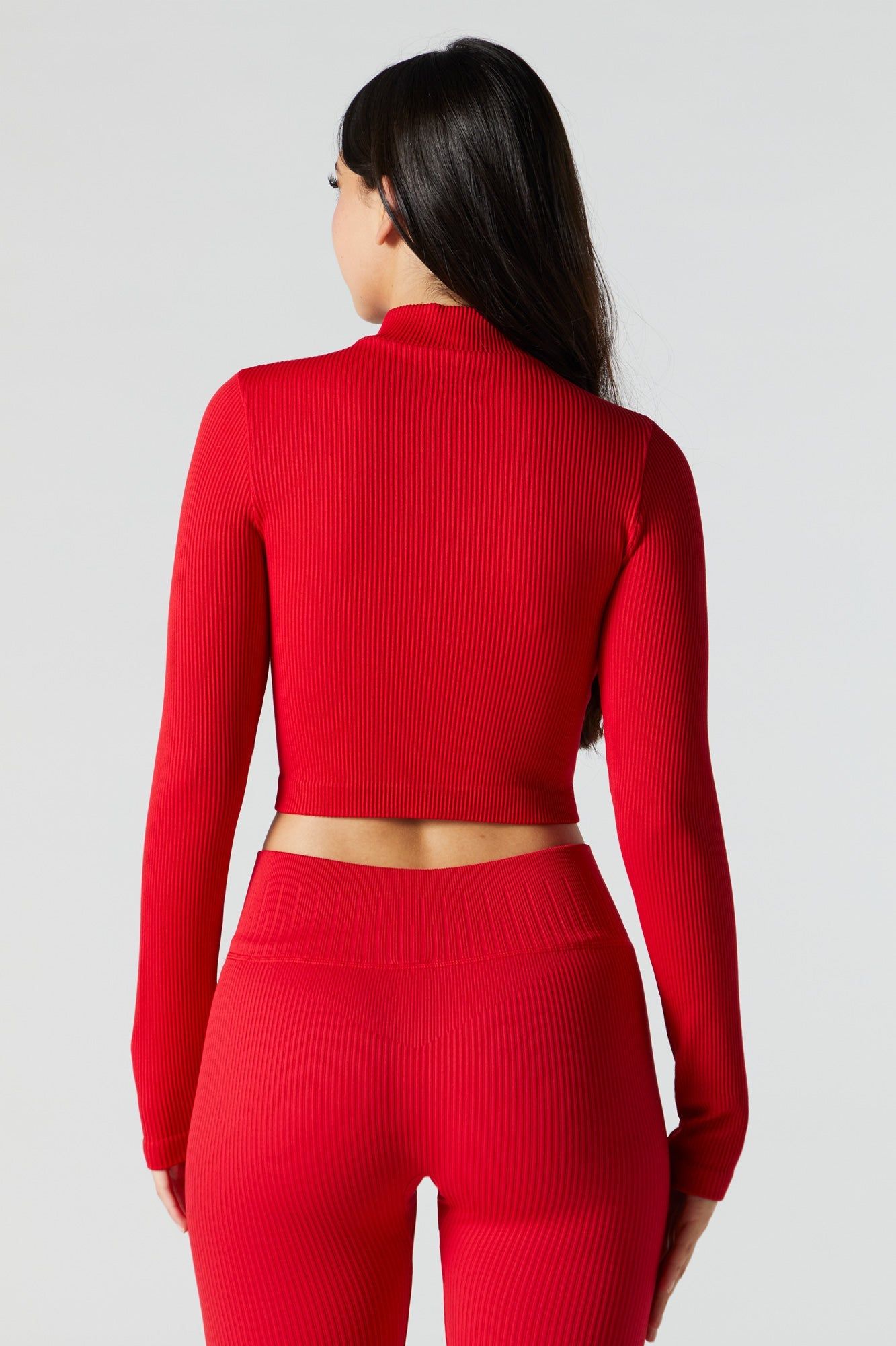 Red Sommer Ray Active Seamless Zip-Up Top sold by Urban Planet product image thumbnail 2