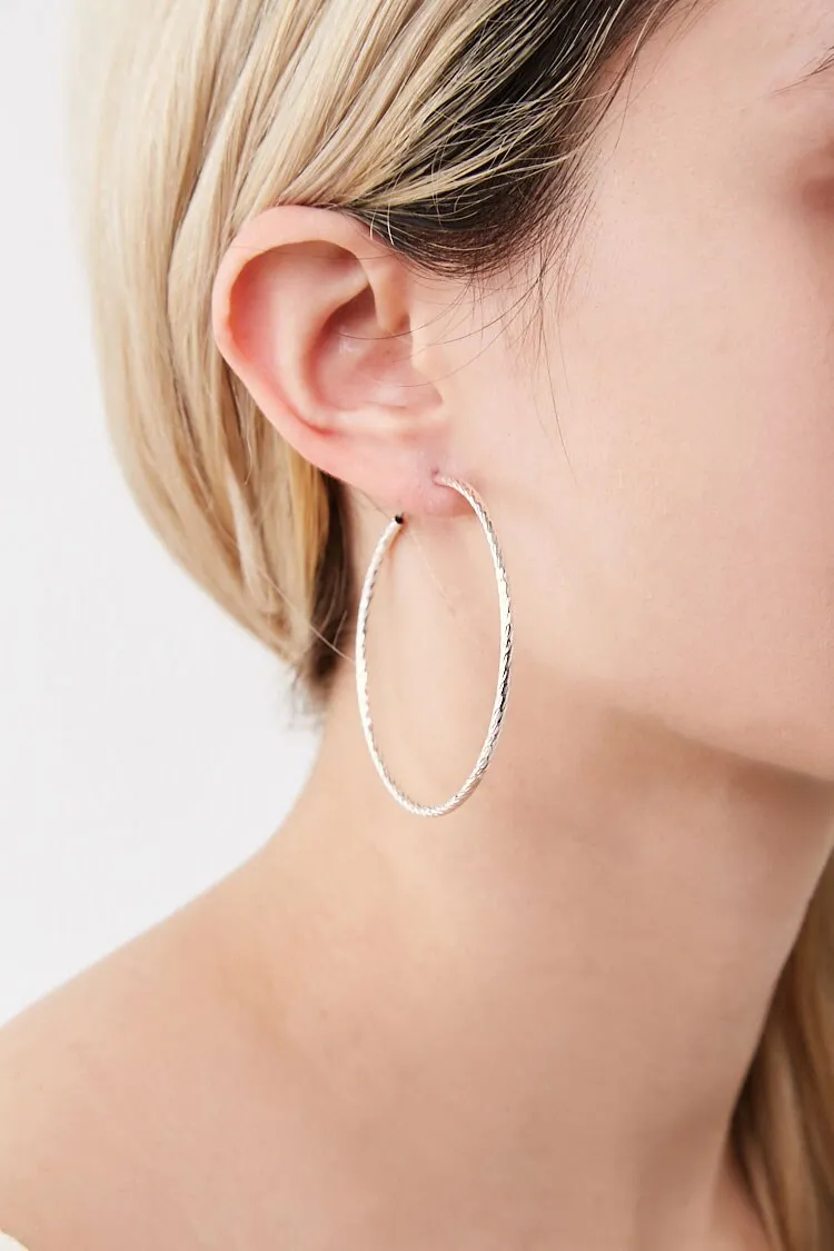Twisted Hoop Earrings sold by Urban Planet product image thumbnail 4