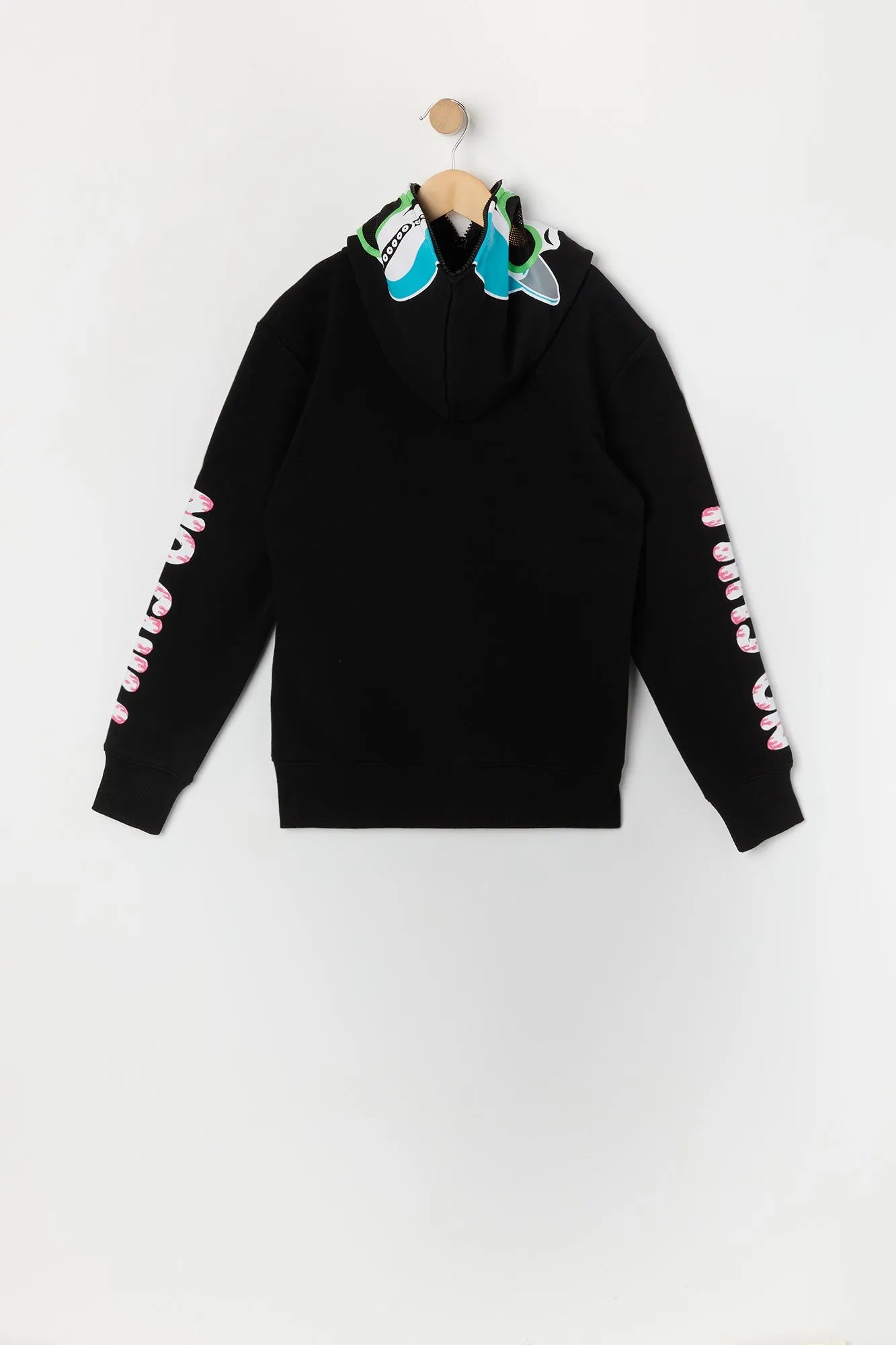 Haut à capuchon avec imprimé Squelette et fermeture à glissière pour garçon sold by Urban Planet product image thumbnail 3