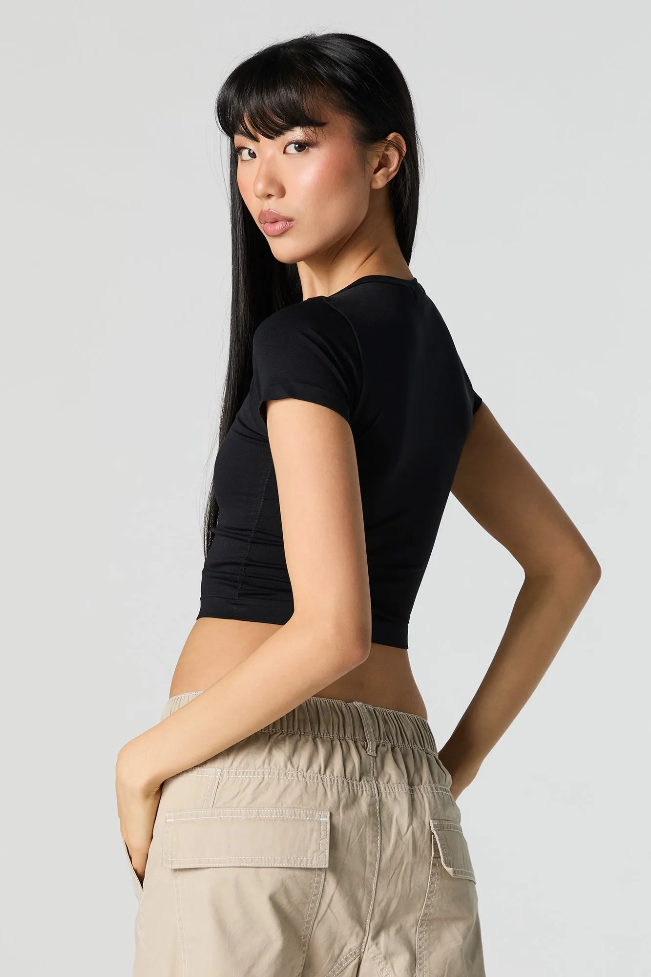 Double Layered Cropped T-Shirt sold by Urban Planet product image thumbnail 5