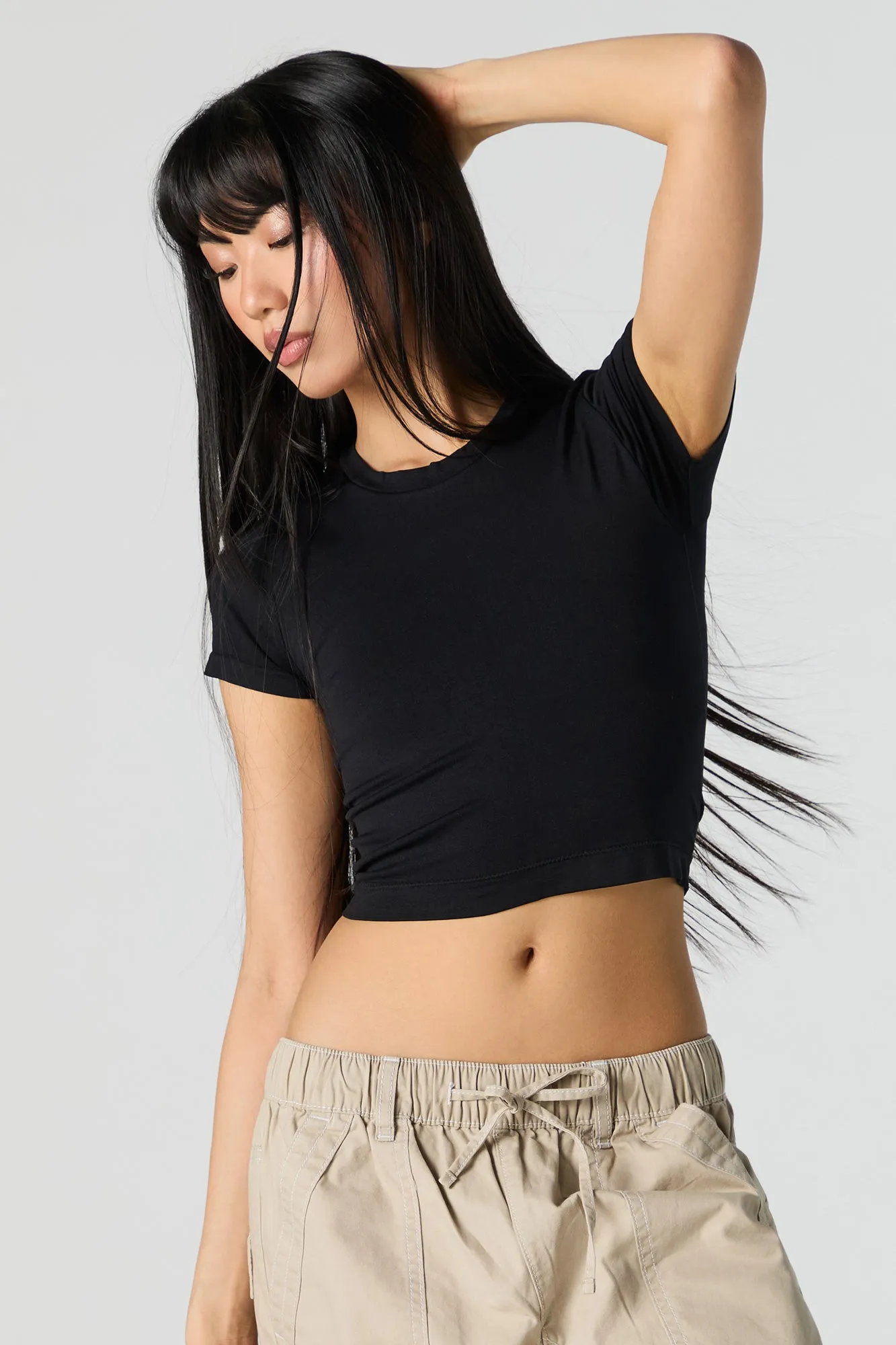 Double Layered Cropped T-Shirt sold by Urban Planet product image thumbnail 4