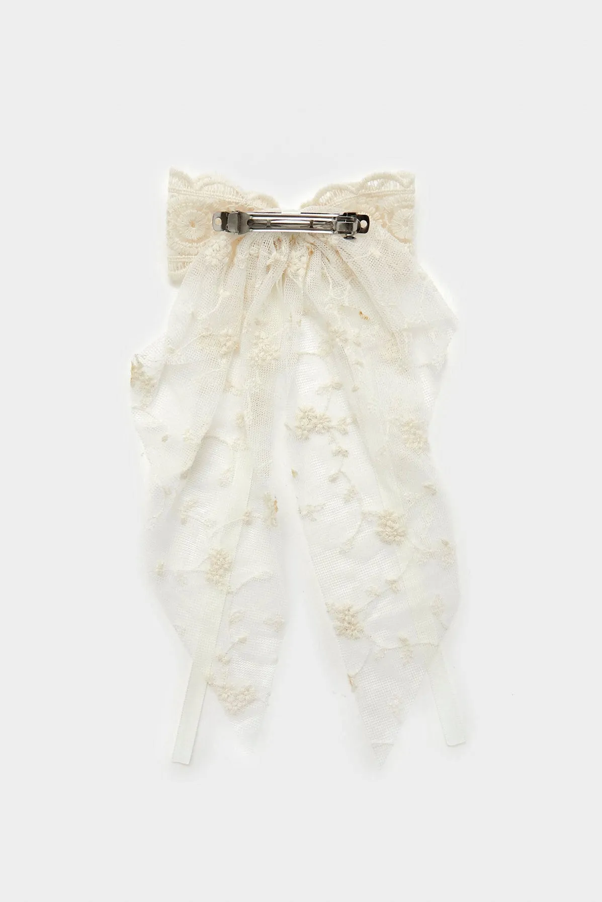 Floral Lace Bow Hair Barrette sold by Urban Planet product image thumbnail 2