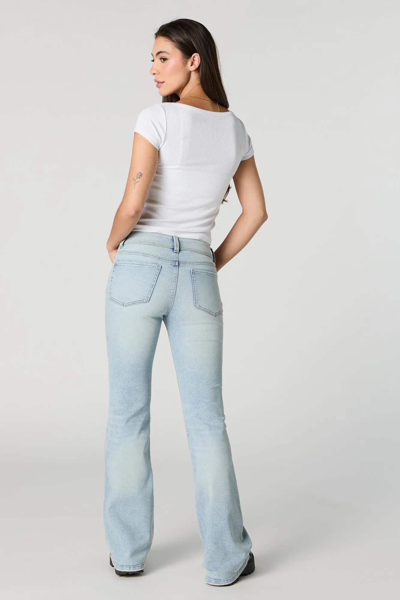 Austin Light Vintage Wash Low-Rise Flare Jean sold by Urban Planet product image thumbnail 3