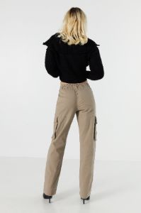 Twill Straight Leg Cargo Pant sold by Urban Planet