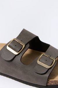 Dark Green Cork Buckled Sandals sold by Urban Planet