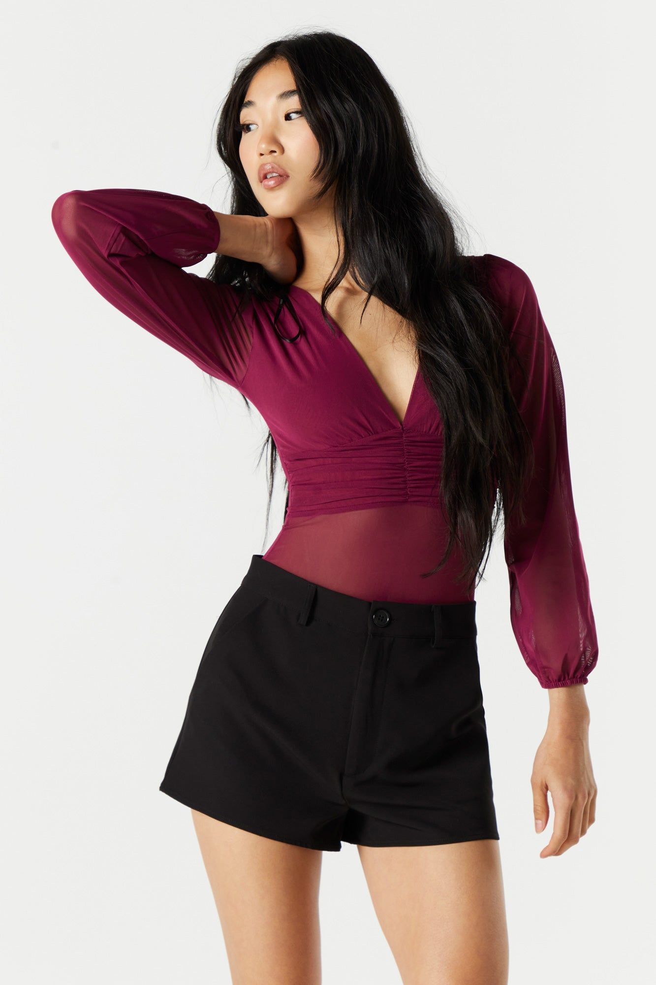 Mesh Long Sleeve Bodysuit sold by Urban Planet product image thumbnail 9