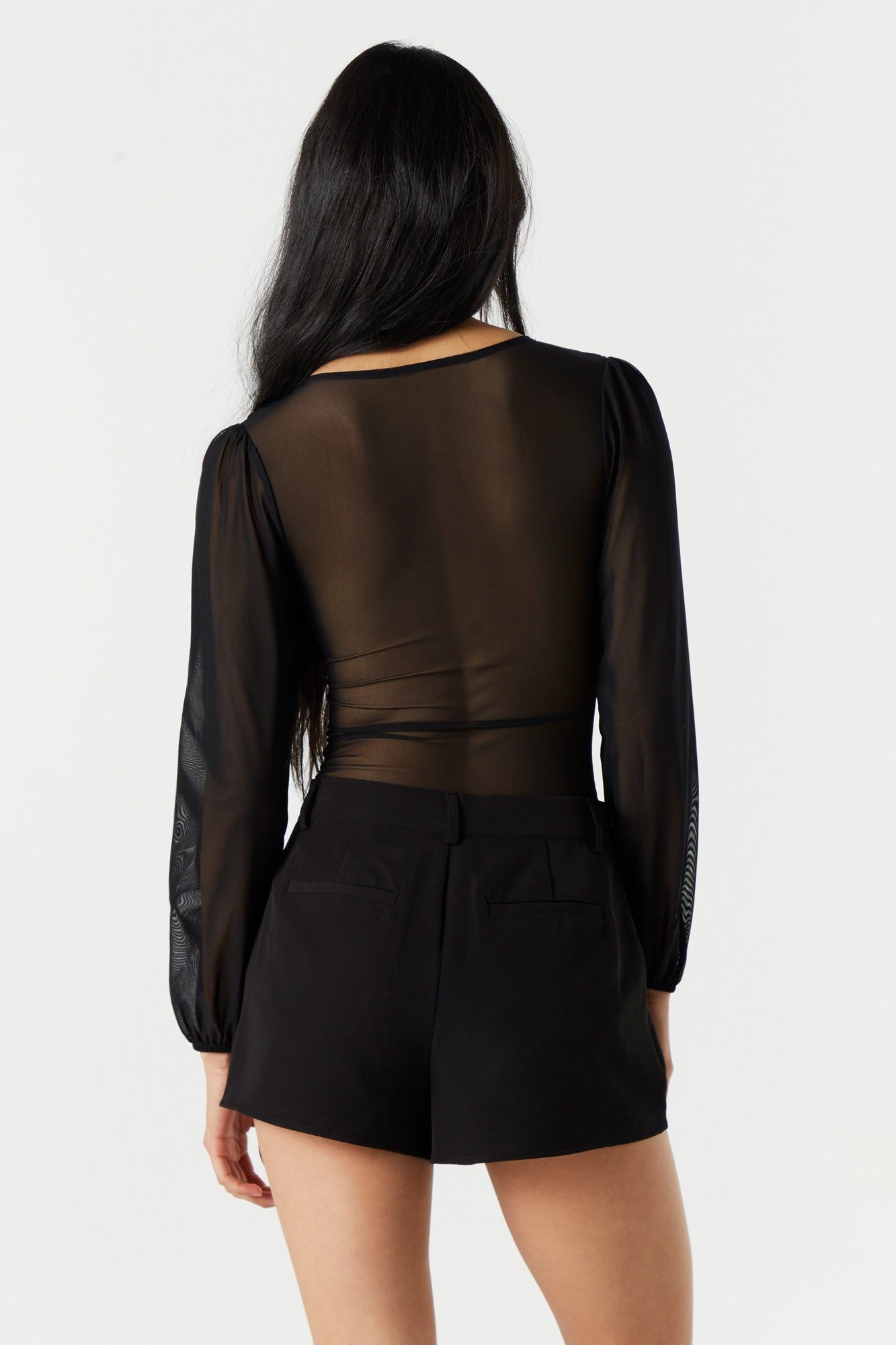 Mesh Long Sleeve Bodysuit sold by Urban Planet product image thumbnail 2