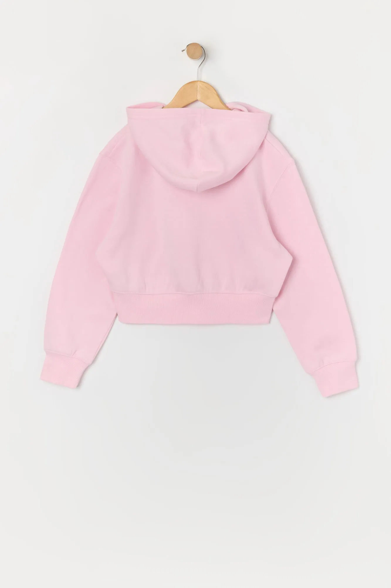 Girls Cherry Embroidered Zip-Up Fleece Hoodie sold by Urban Planet product image thumbnail 2