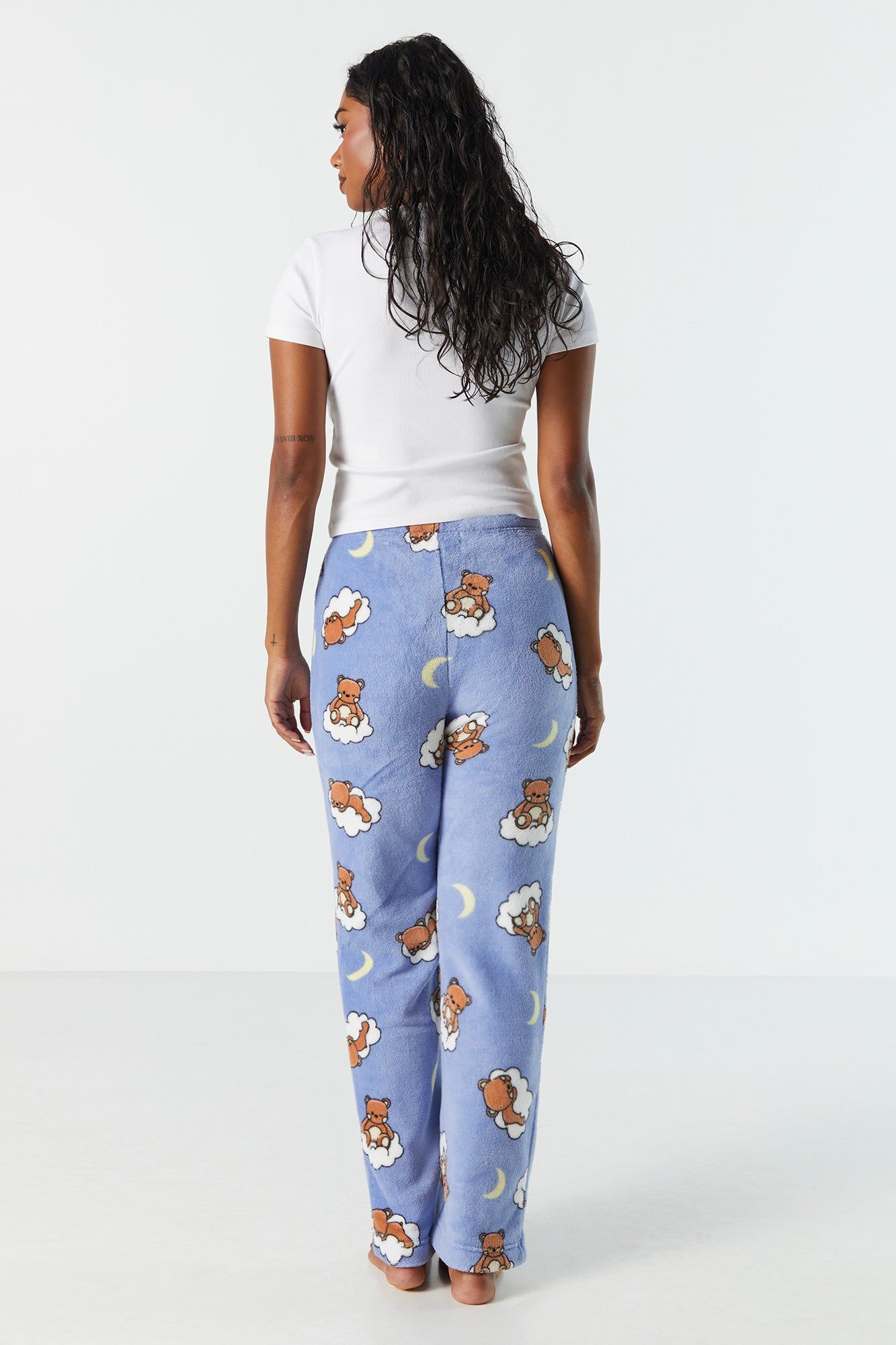 Plush Teddy Print Pajama Pant sold by Urban Planet product image thumbnail 3