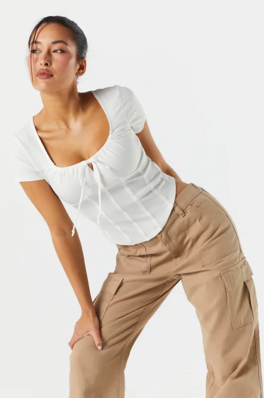Haut corset à manches courtes sold by Urban Planet
