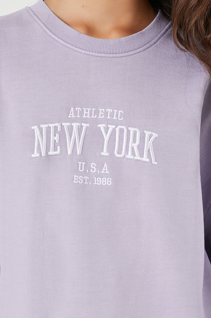 New York Embroidered Fleece Sweatshirt sold by Urban Planet product image thumbnail 5