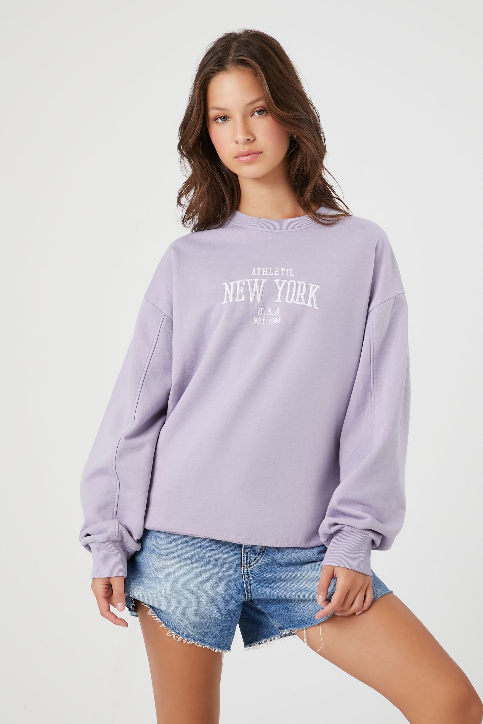 New York Embroidered Fleece Sweatshirt sold by Urban Planet