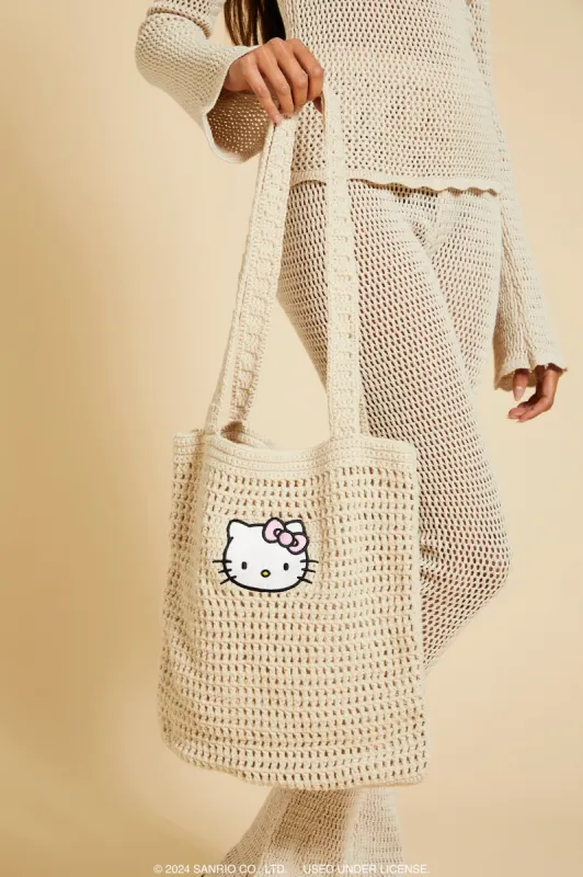 Hello Kitty Crochet Tote Bag sold by Urban Planet