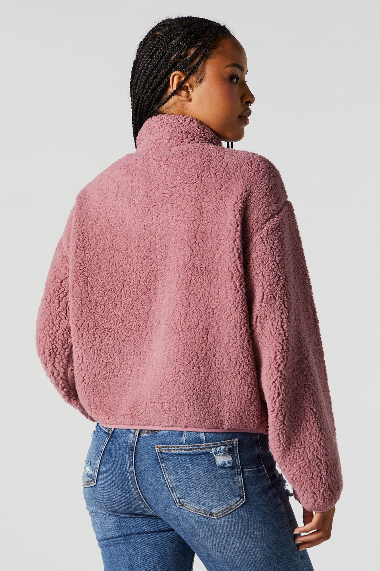 Sherpa Zip-Up Jacket sold by Urban Planet product image thumbnail 4