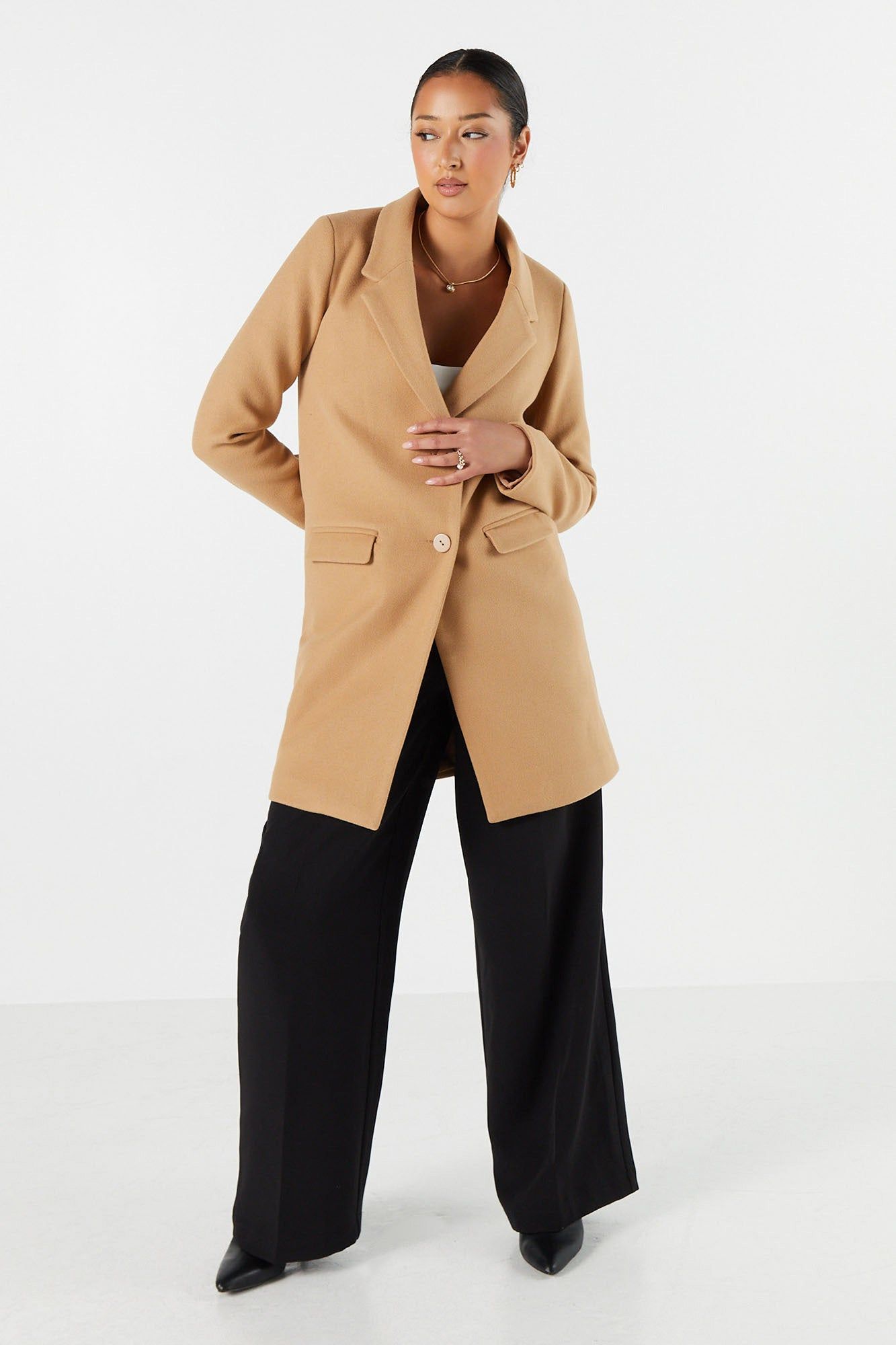 Single Breasted Wool Overcoat sold by Urban Planet product image thumbnail 3