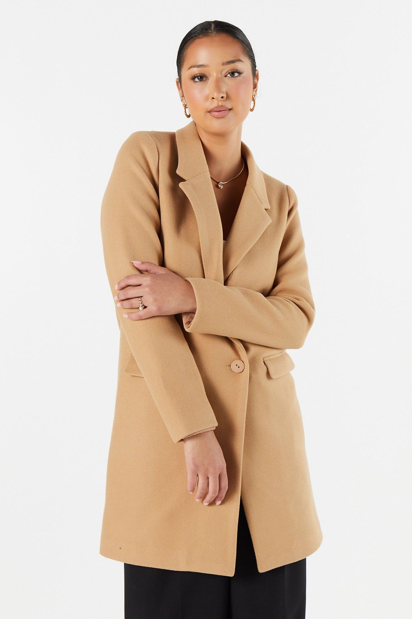 Single Breasted Wool Overcoat sold by Urban Planet