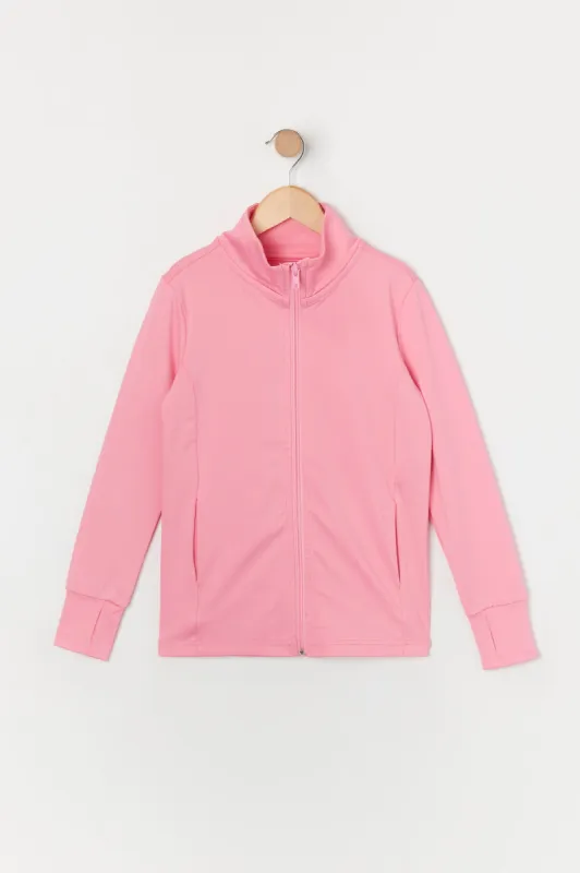 Blouson Active avec fermeture à glissière pour fille rose sold by Urban Planet
