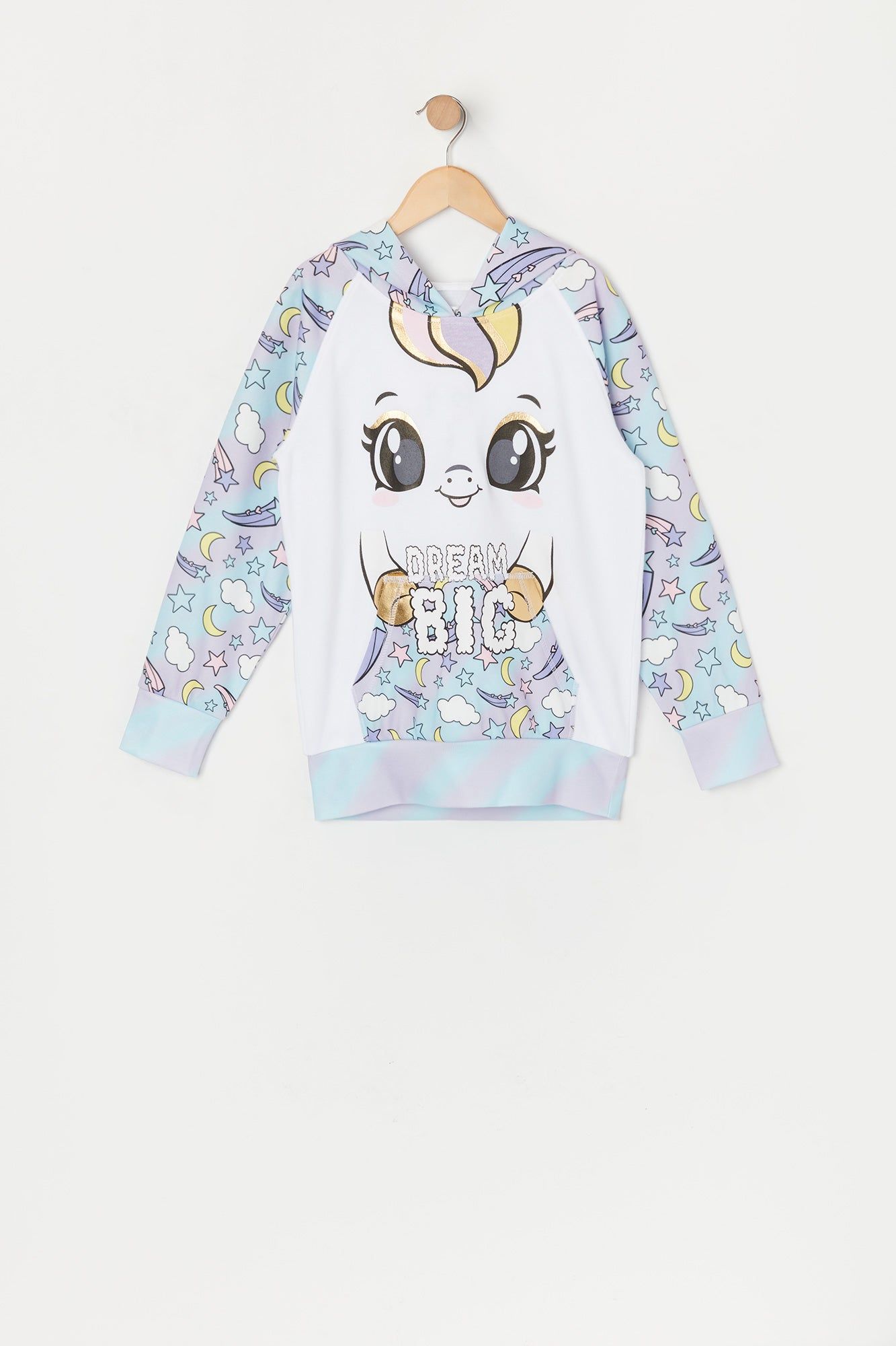 Girls Dream Big Unicorn Character Hoodie sold by Urban Planet