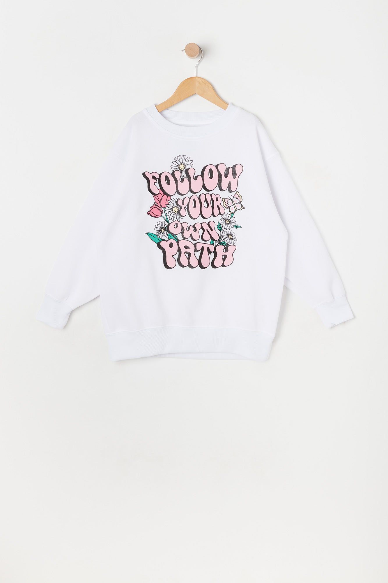 Girls Follow Your Path Graphic Oversized Fleece Sweatshirt sold by Urban Planet