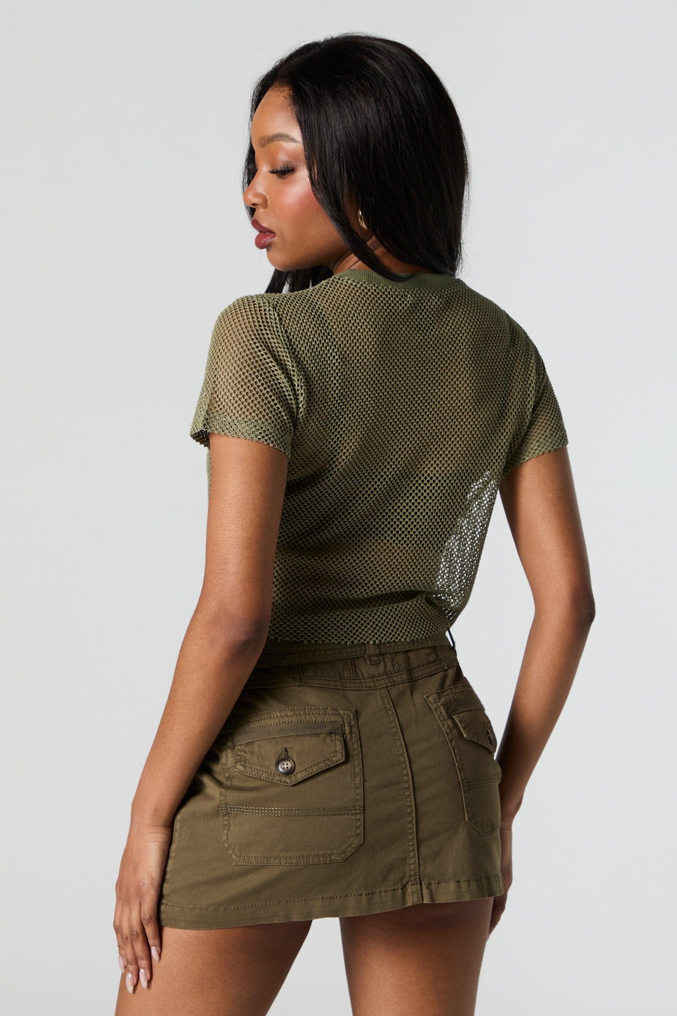 T-shirt ultracourt en filet sold by Urban Planet product image thumbnail 2