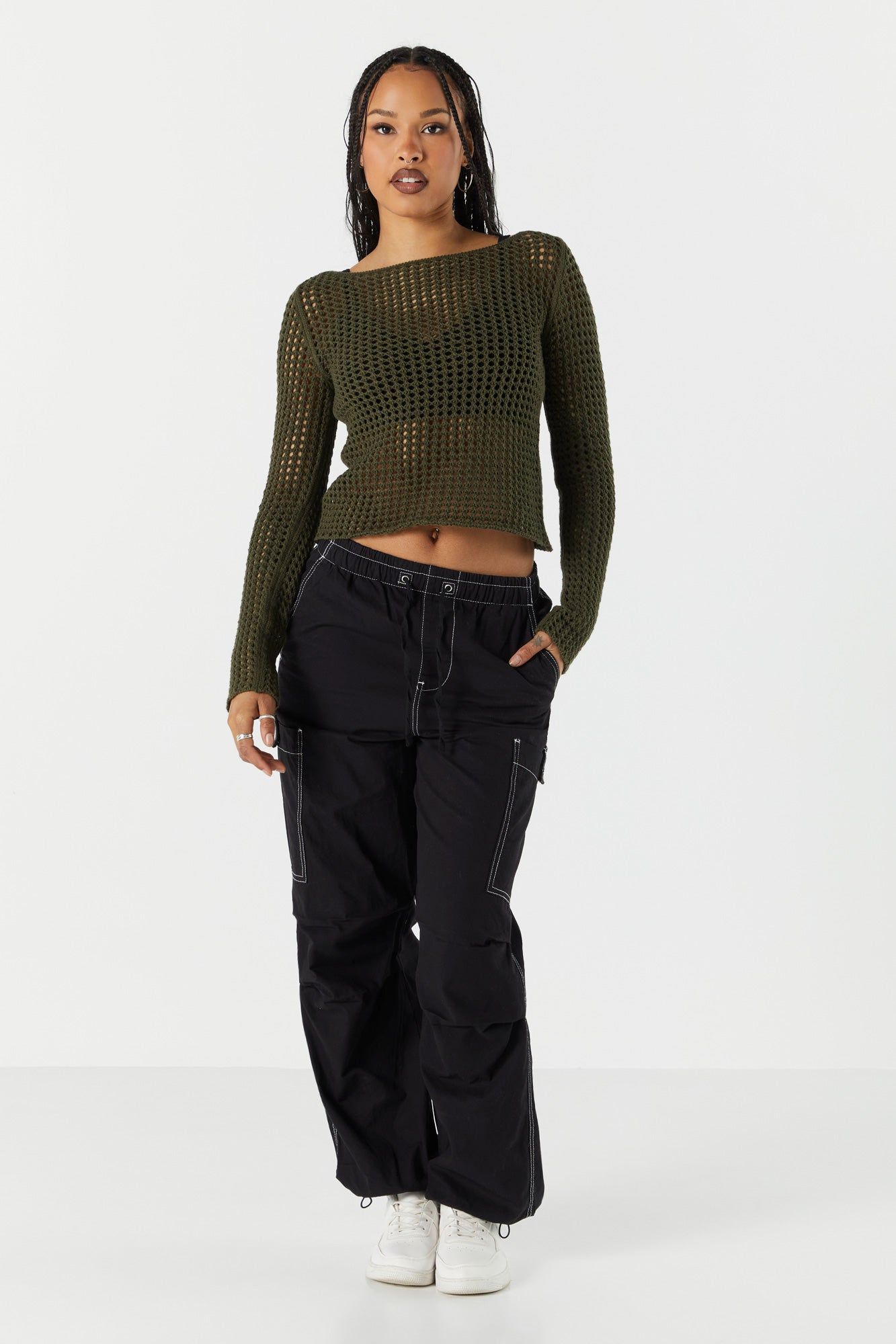 Haut à manches longues en filet ajouré sold by Urban Planet product image thumbnail 13