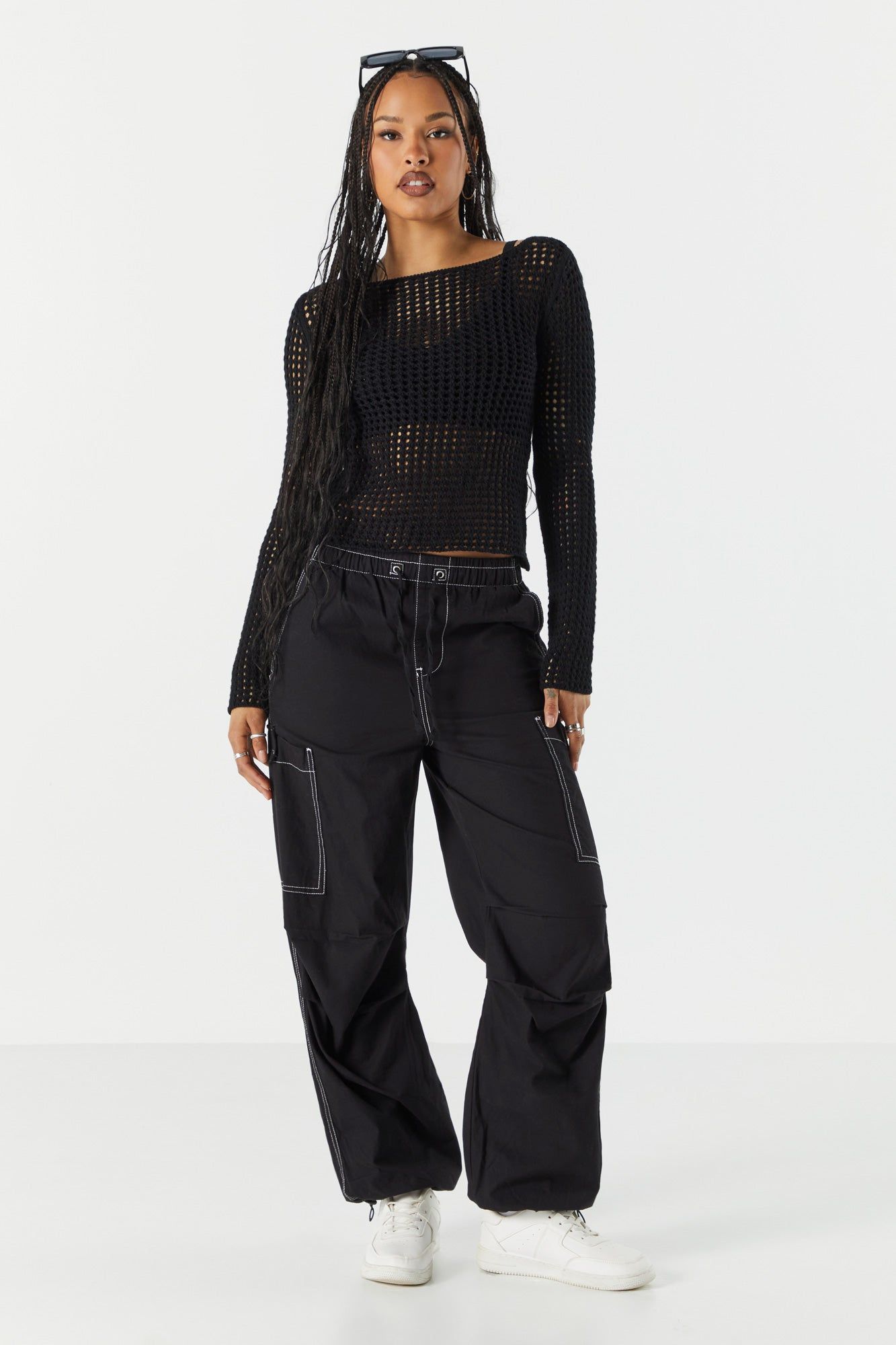 Haut à manches longues en filet ajouré sold by Urban Planet product image thumbnail 7